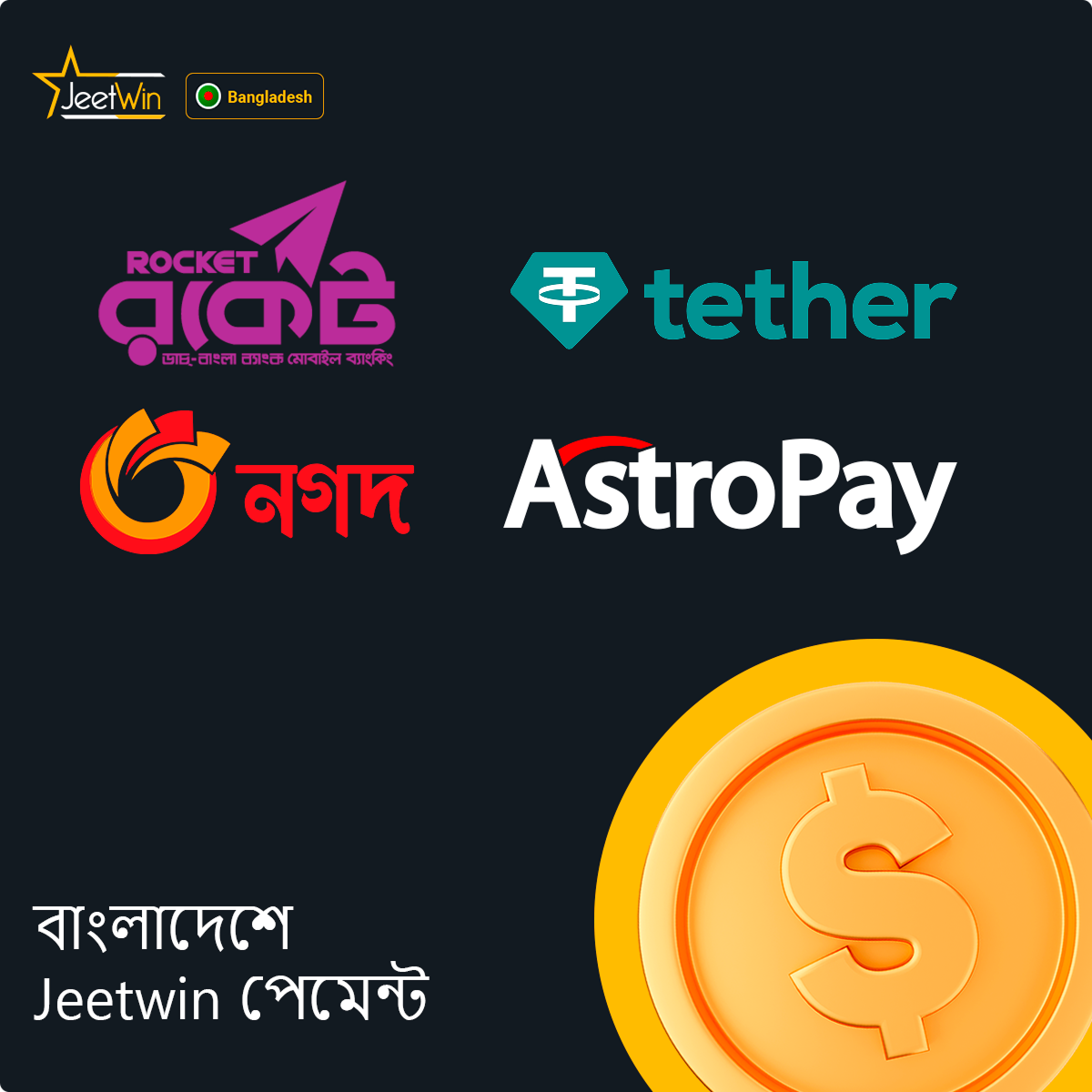 Jeetwin বাংলাদেশ পেমেন্ট সিস্টেম